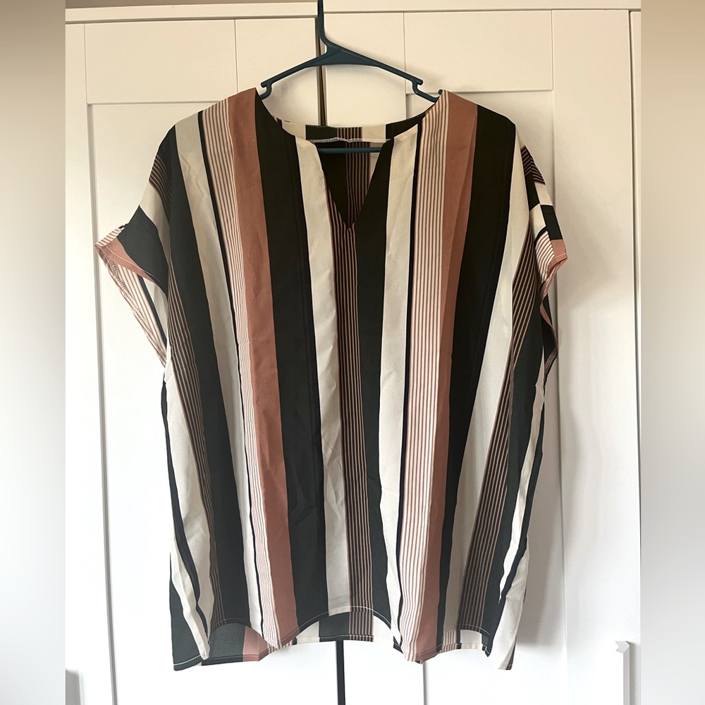 Brand new in bag multicolored striped shirt lightweight